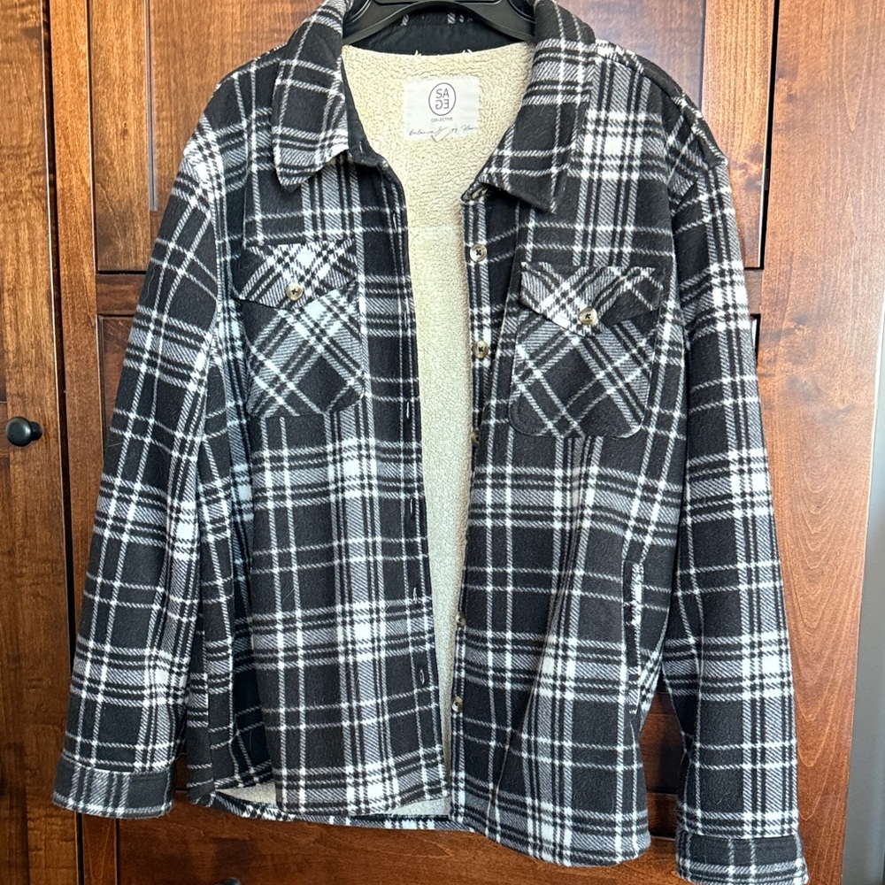 Black and White Plaid Shacket